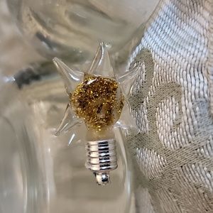 Mr. Sunshine with glitter/rice glass bottle